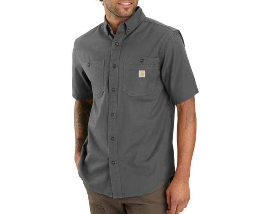 Carhartt Rugged Flex Rigby Work Shirt Size XL Grey